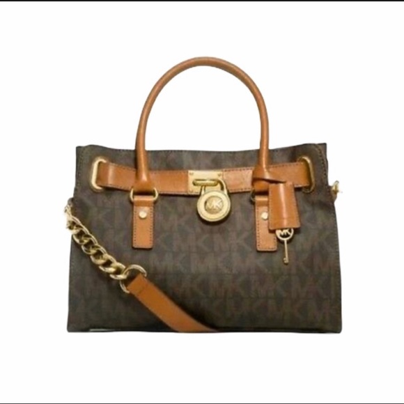 100% Authentic Michael Kors brown Hamilton bag - Picture 1 of 11